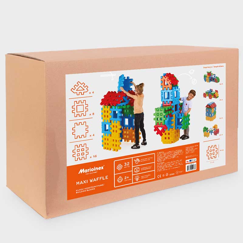 Голям Вафлен Конструктор &Quot;Maxi&Quot;, 32 Части --- BebeMama