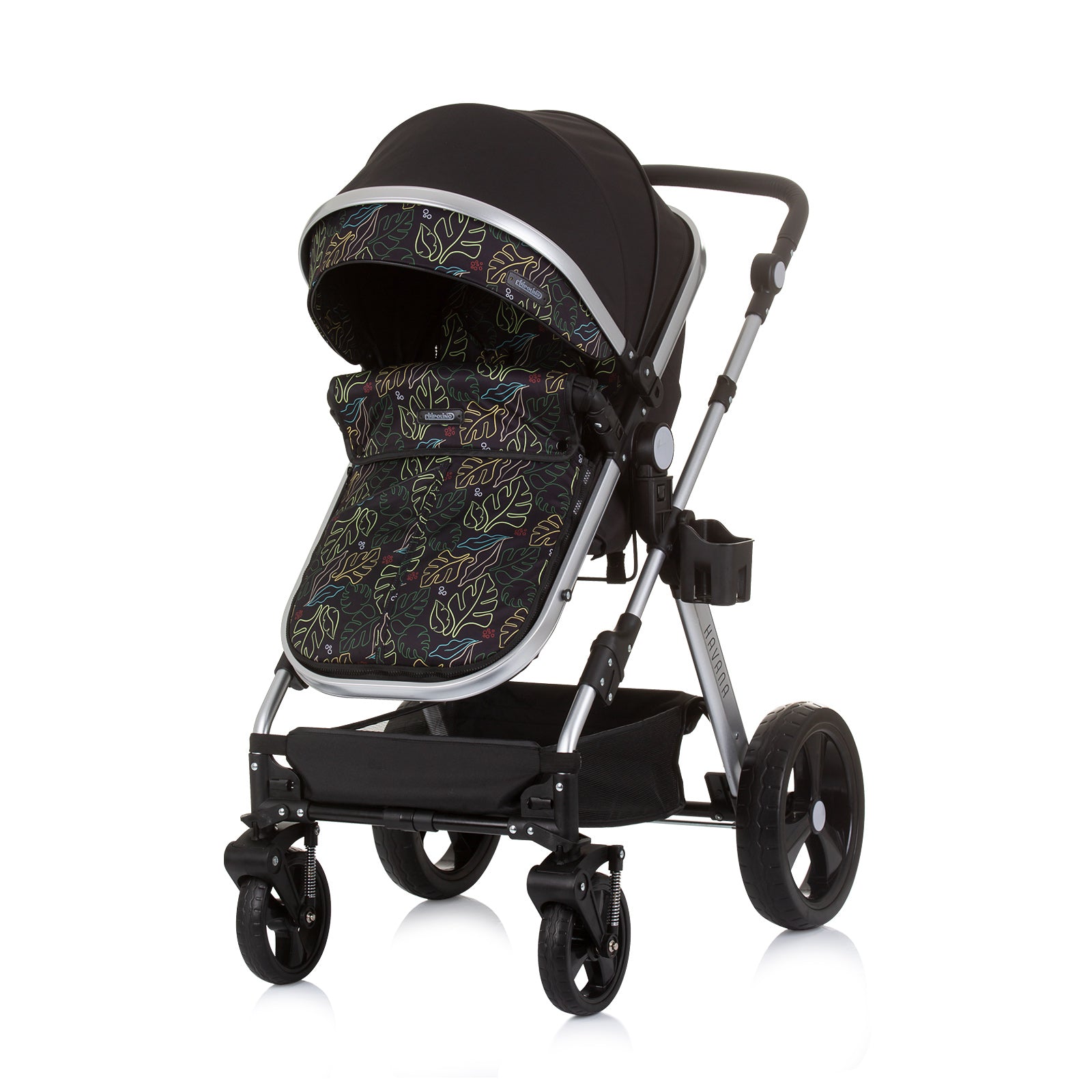 Детска Количка "Хавана" Обсидиан/Листа --- BebeMama