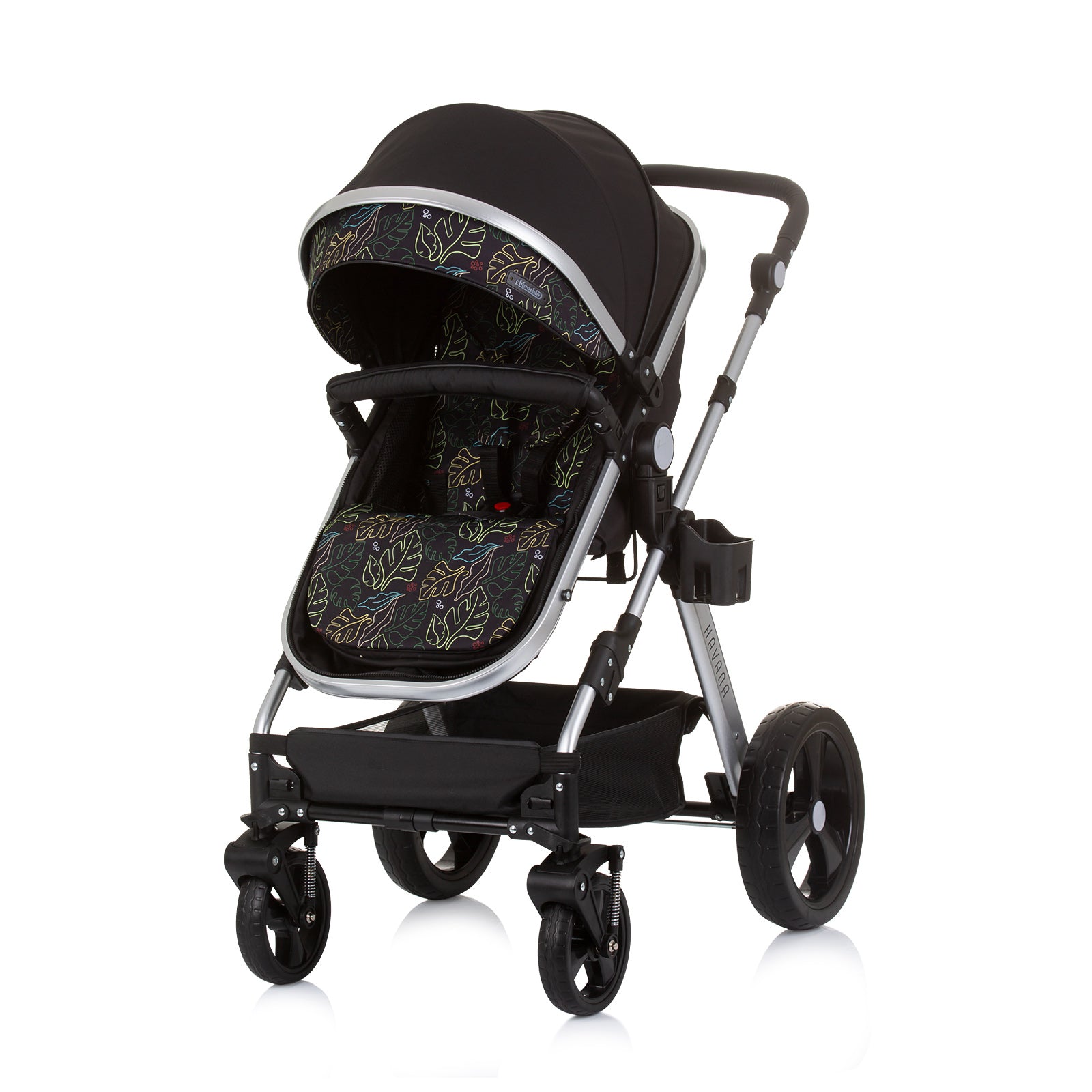 Детска Количка "Хавана" Обсидиан/Листа --- BebeMama