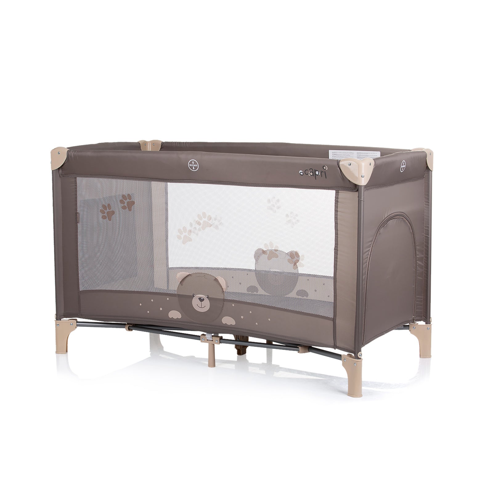 Преносима Кошара "Капри" Мече Беж - Кошарки Next To Me - Chipolino - BebeMama