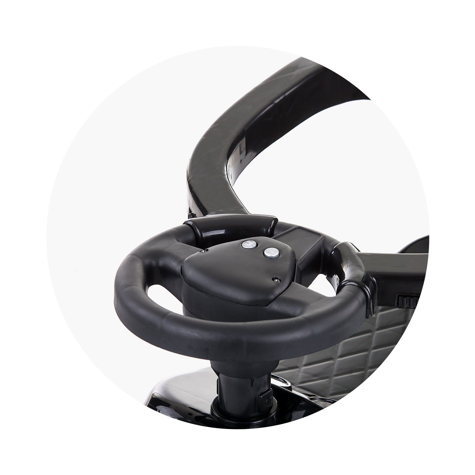 Кола За Яздене С Дръжка Турбо Черна --- BebeMama