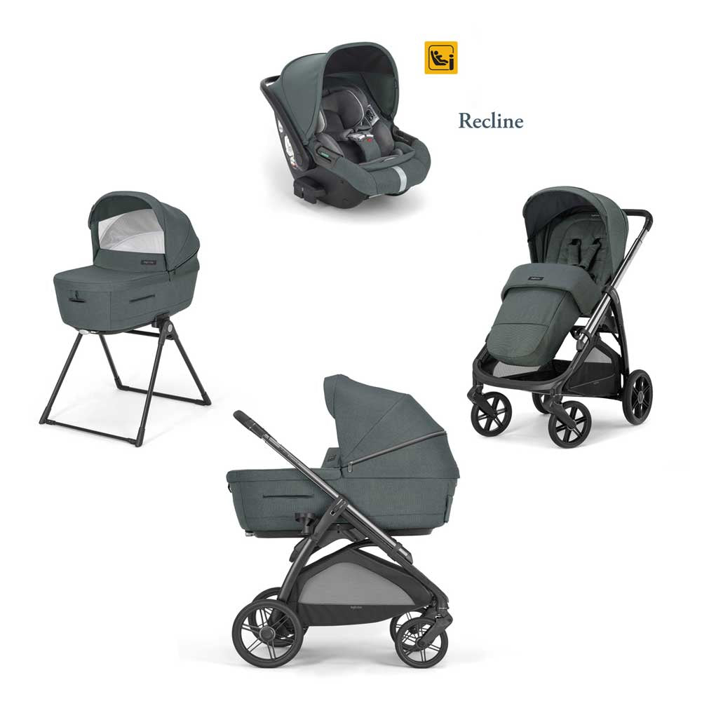 Бебешка Количка 4 В 1 Inglesina System Quattro Aptica Darwin Infant Recline - Emerald Green/Lithium - Комбинирани Колички - Inglesina - BebeMama