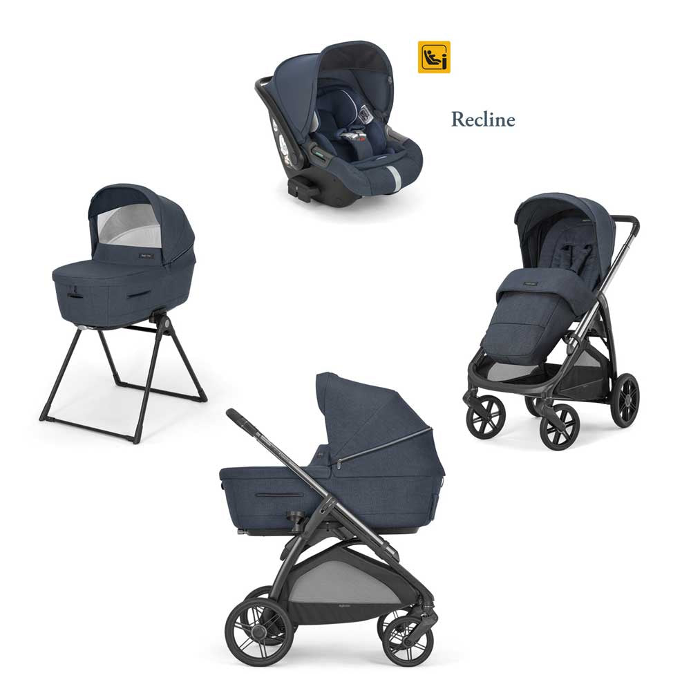 Бебешка Количка 4 В 1 Inglesina System Quattro Aptica Darwin Infant Recline - Resort Blue/Lithium - Комбинирани Колички - Inglesina - BebeMama