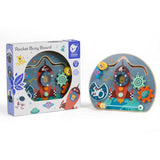 Интерактивна Дървена Детска Играчка - Космическа Ракета --- BebeMama