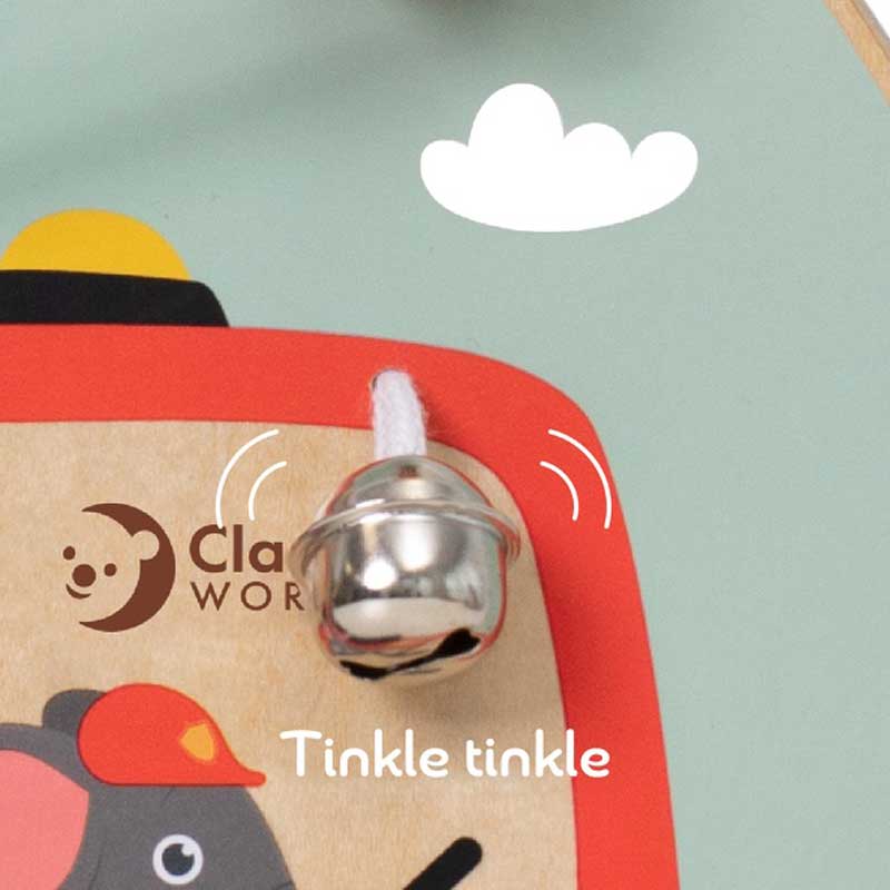 Интерактивна Дървена Детска Играчка - Пожарникарска Кола --- BebeMama