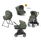 Бебешка Количка 4 В 1 Inglesina System Quattro Electa Darwin Infant Recline - Tribeca Green/Black - Комбинирани Колички - Inglesina - BebeMama