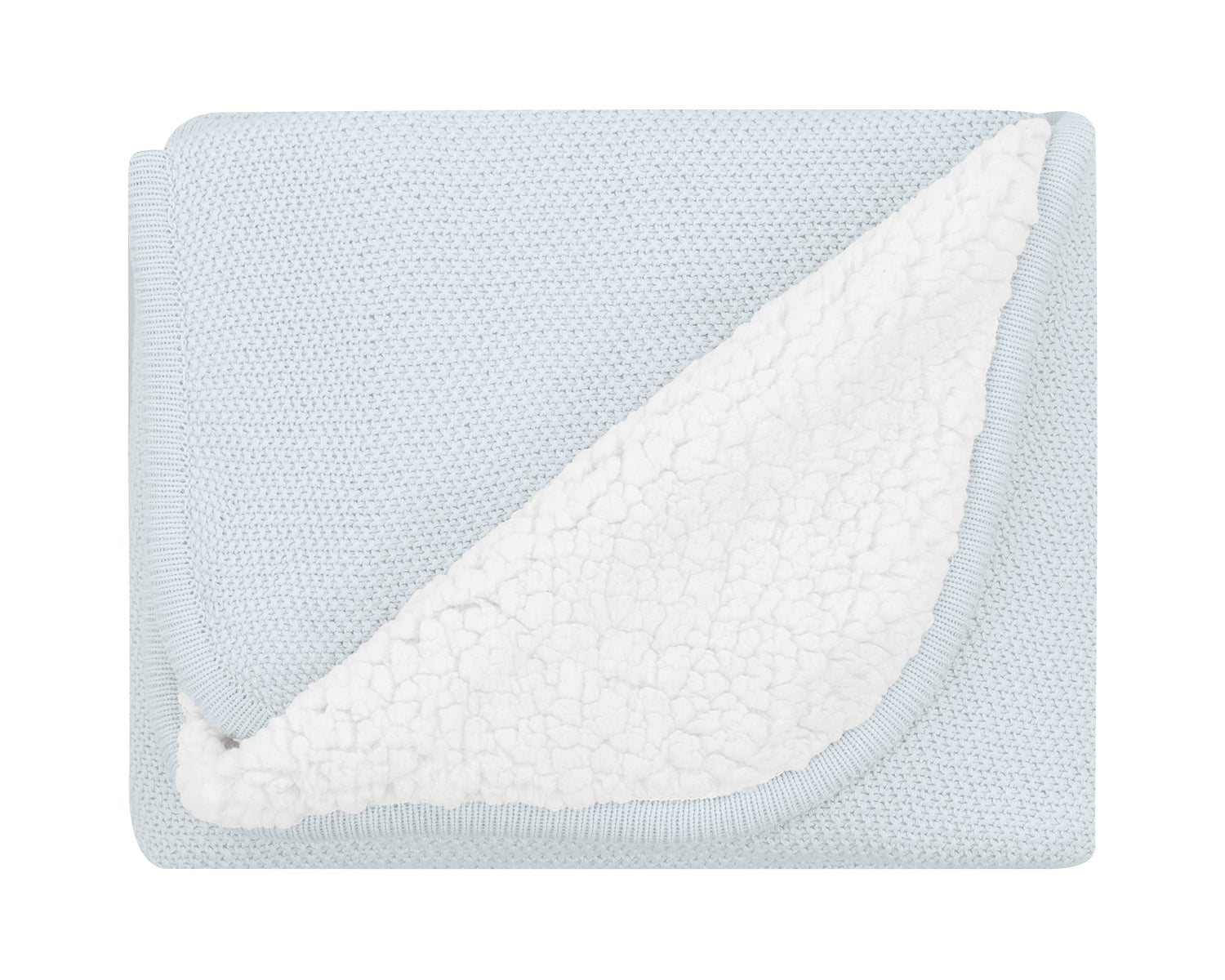 Плетено Памучно Одеяло С Шерпа Dream Big Син --- BebeMama