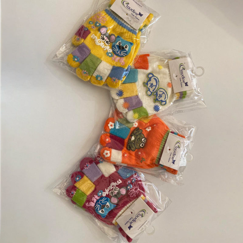 Комплект Детски Ръкавички 12Бр. - Различни Цветове 3-5 Год. --- BebeMama