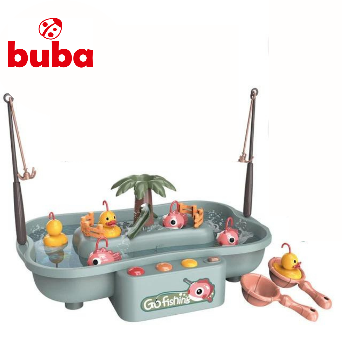 Комплект За Риболов Buba Go Fishing 889-193 Рибки Сив - Занимателни Играчки - Buba - BebeMama