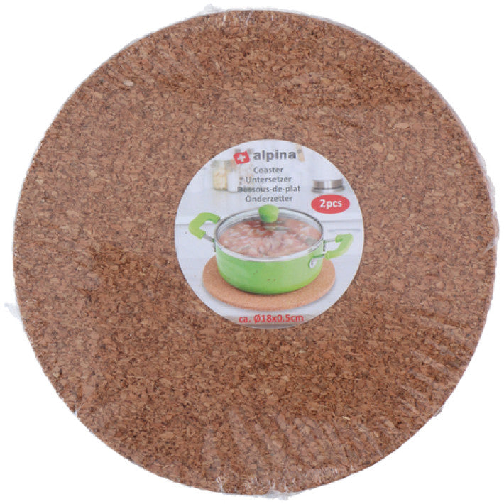 Коркови Подложки Alpina ⌀ 18 Х 0.5 См Кръгли 2 Бр. --- BebeMama