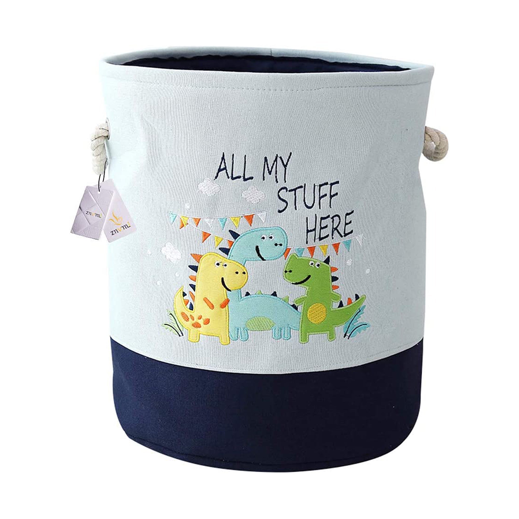 Кош За Играчки Дрехи Пране Сгъваем С Удобни Дръжки За Детска Стая Спалня Дневна - Динозаври - Аксесоари За Стая - Ginger Home - BebeMama