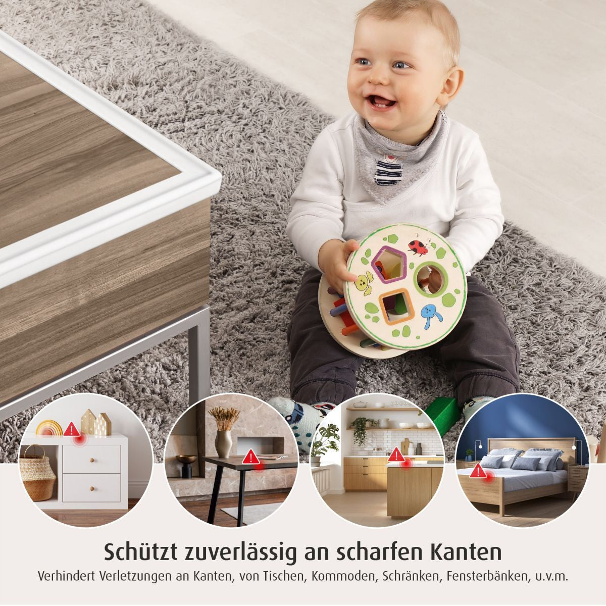 Мек Протектор-Лента За Ъгли Reer 82040 Бял - За Безопасността - Reer - BebeMama