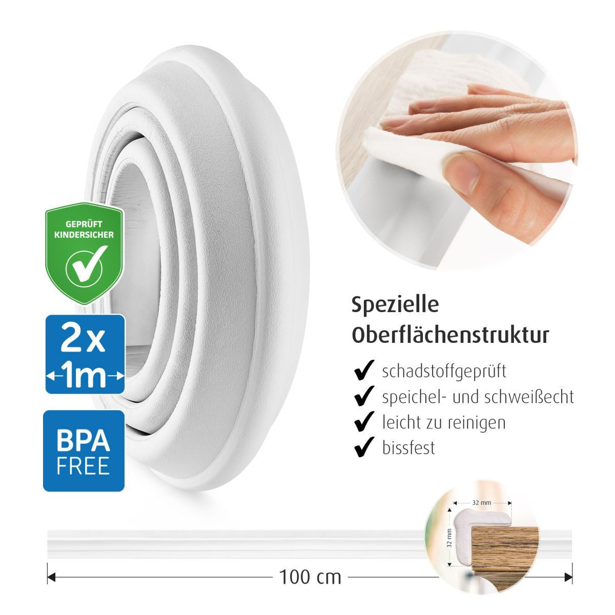 Мек Протектор-Лента За Ъгли Reer 82040 Бял --- BebeMama