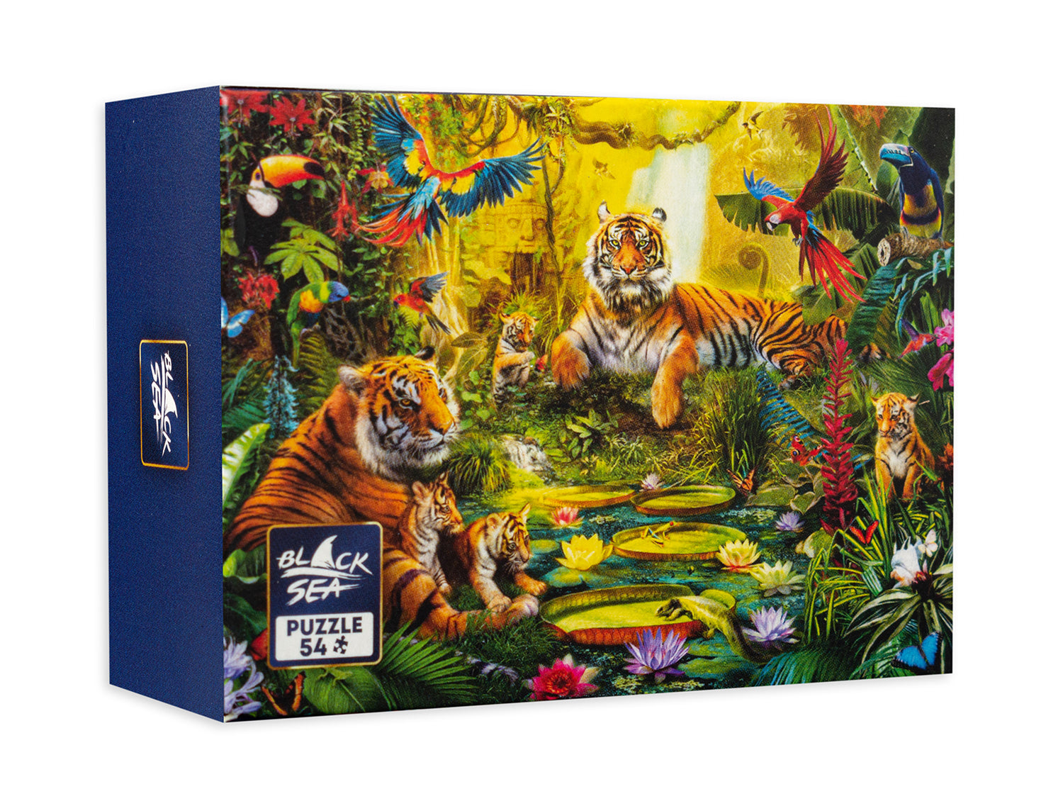Мини Пъзел Черен Sea От 54 Части - Семейство Тигри - Пъзели - Black Sea Puzzles - BebeMama