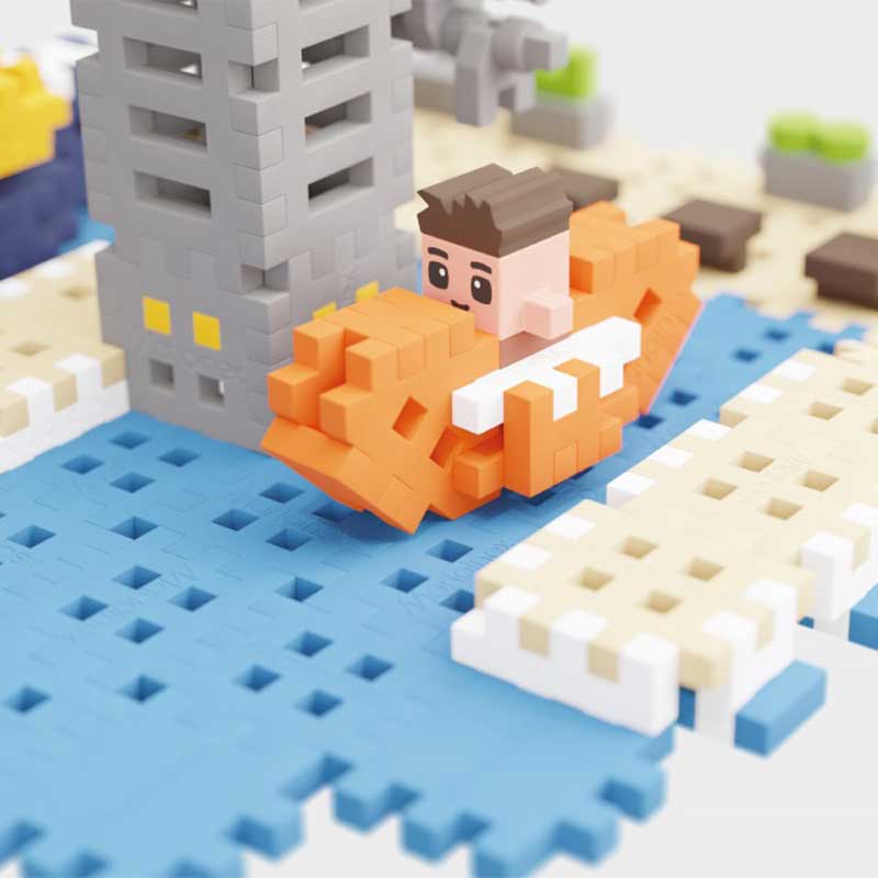 Мини Вафлен Конструктор Градски Център 248 Части - Пристанище --- BebeMama