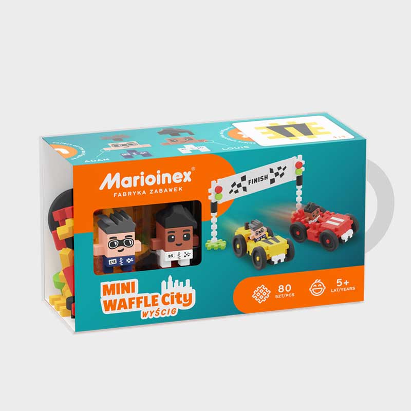 Мини Вафлен Конструктор Градски Център - Състезание С Коли 80 Части - Строители, Мозайки И Конструктори - Marioinex - BebeMama