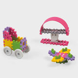 Мини Вафлен Конструктор От 35 Части - Розов - Строители, Мозайки И Конструктори - Marioinex - BebeMama