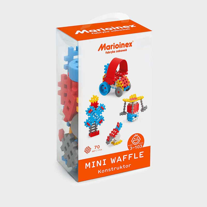 Мини Вафлен Конструктор От 70 Части - Син --- BebeMama
