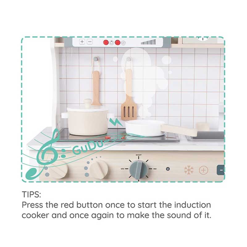 Модерна Дървена Кухня За Игра В Бял Цвят На Classic World --- BebeMama