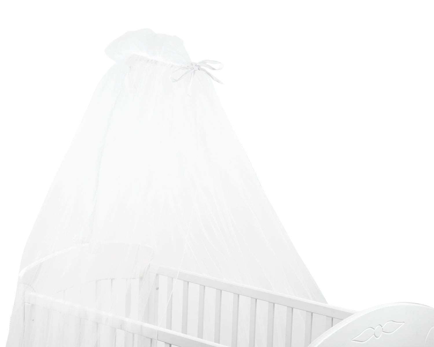 Балдахин тюл 200/480 бял - Аксесоари За Стая - Kikkaboo - BebeMama