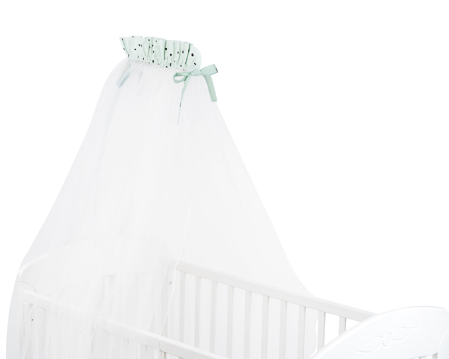 Балдахин тюл 200/480 Bear with me Mint - Аксесоари За Стая - Kikkaboo - BebeMama