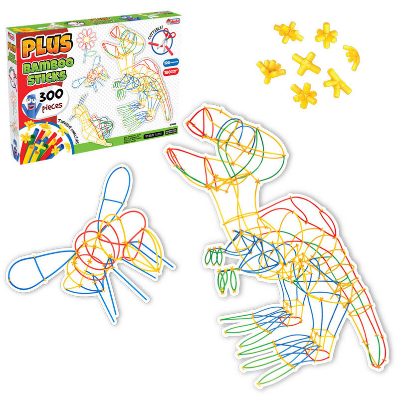 Конструктор Животни Бамбукови Пръчици 300 Бр. 36Х26Х6 - Строители, Мозайки И Конструктори - Thesmileofyourbaby - BebeMama