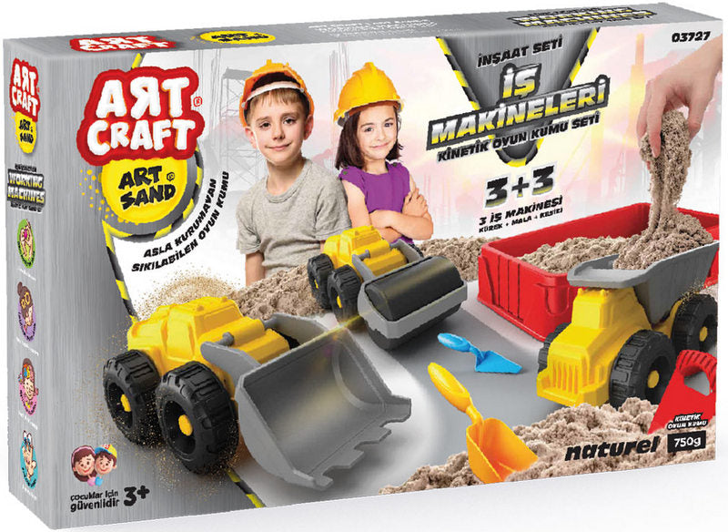 Комплект Машини И Форми За СтроежИ 750 Гр Кинетичен ПясъкИ Инструменти И Кутия За Работа 43Х7Х27 - Умения И Творчество - TheSmileOfYourBaby - BebeMama