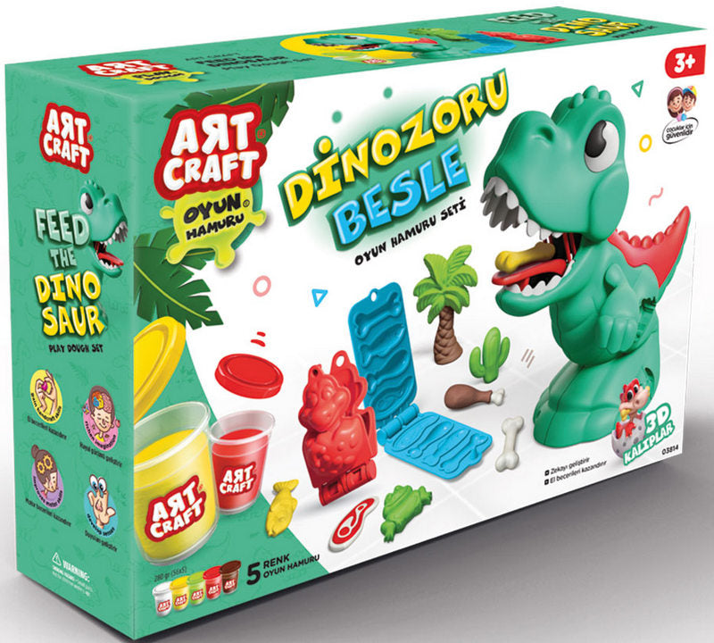 К-Т Пластелин Нахрани Динозарърчето С 5 Цвята38Х26Х8 - Умения И Творчество - TheSmileOfYourBaby - BebeMama