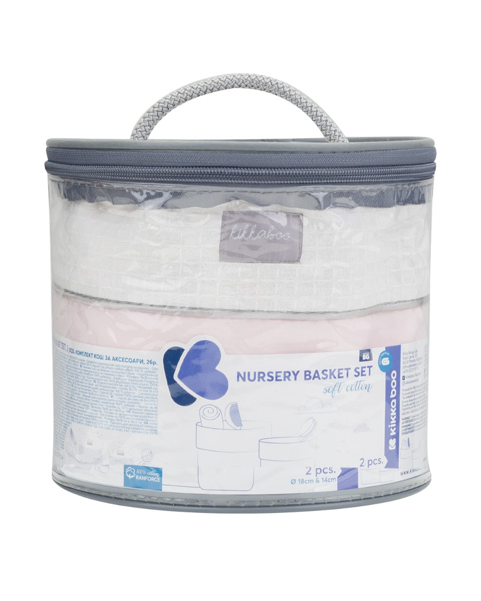 Комплект Кош За Аксесоари 2 Бр - 18См И 14См Dream Big Pink --- BebeMama