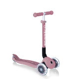Сгъваема Еко Тротинетка С 3 Колела Globber Junior Foldable Lights Ecologic – Цвят Бери - Тротинетки - Globber - BebeMama