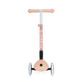Сгъваема Еко Тротинетка С 3 Колела Globber Junior Foldable Lights Ecologic – Цвят Праскова --- BebeMama