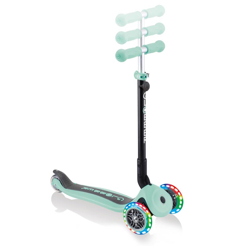 Сгъваема Тротинетка С Родителски Контрол Go Up Foldable Plus Lights - Ментово Зелена --- BebeMama