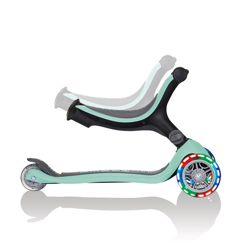 Сгъваема Тротинетка С Родителски Контрол Go Up Foldable Plus Lights - Ментово Зелена --- BebeMama