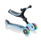 Сгъваема Тротинетка С Родителски Контрол Go Up Foldable Plus Lights - Пастелно Синя --- BebeMama