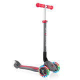 Сгъваема Тротинетка Със Светещи Колела Globber Primo Foldable Lights Сиво-Червена - Тротинетки - Globber - BebeMama