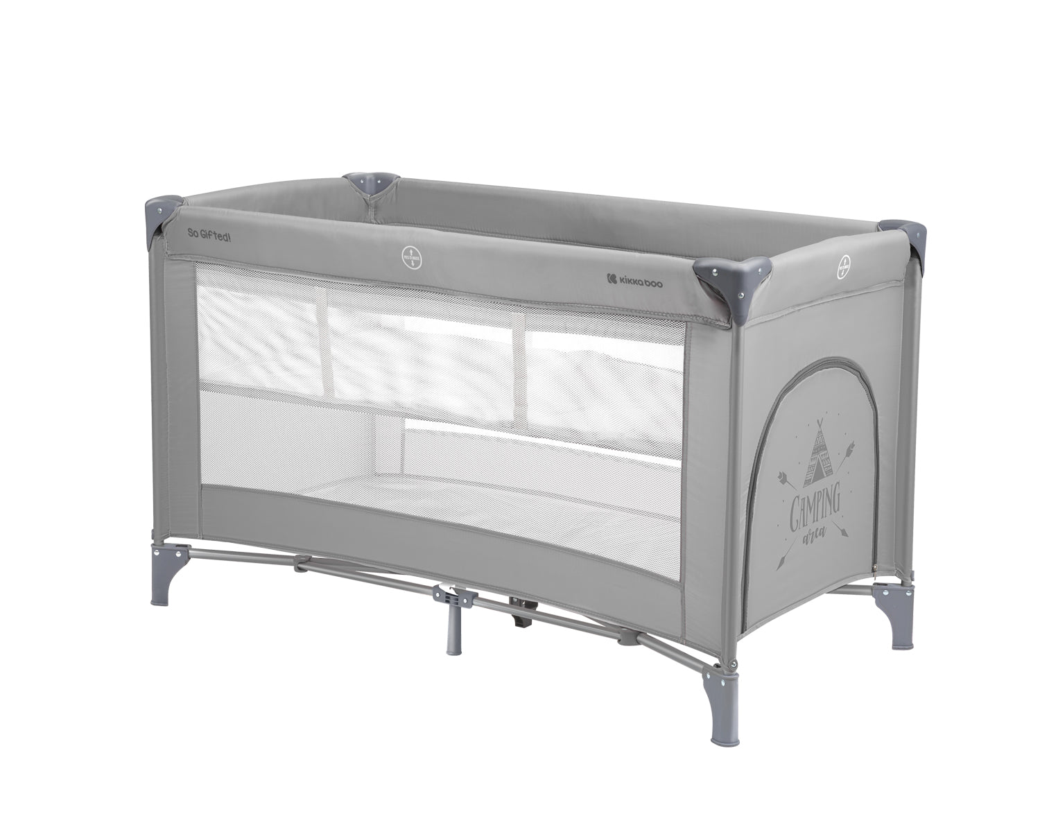 Кошара На Две Нива So Gifted Grey 2023 - Сгъваеми Кошари 2 Нива - Kikkaboo - BebeMama