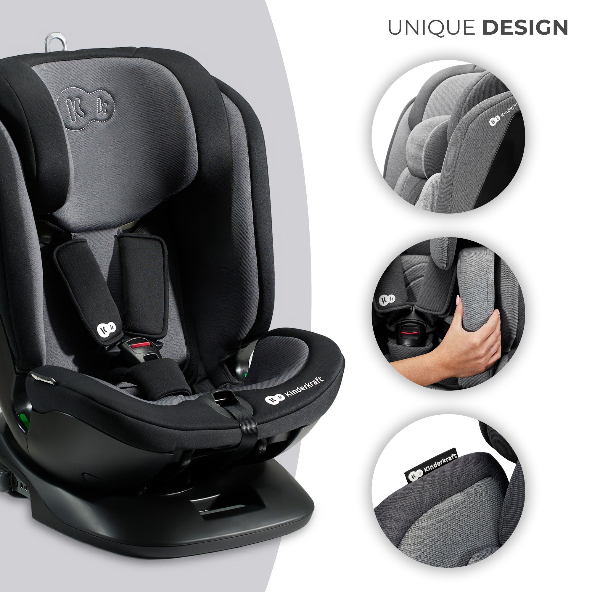 Столче За Кола Kinderkraft Xpedition Черно --- BebeMama