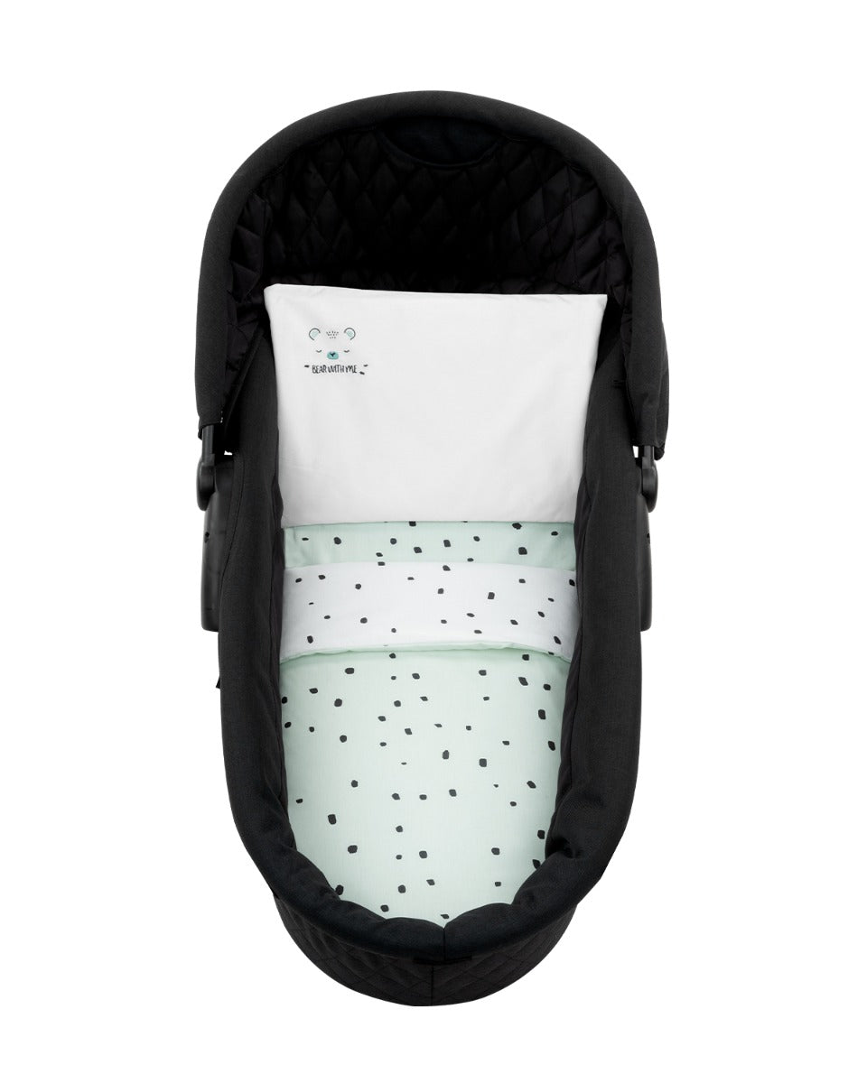 Бебешки спален комплект за количка 6 части Bear with me Mint - Сетове За Колички - Kikkaboo - BebeMama