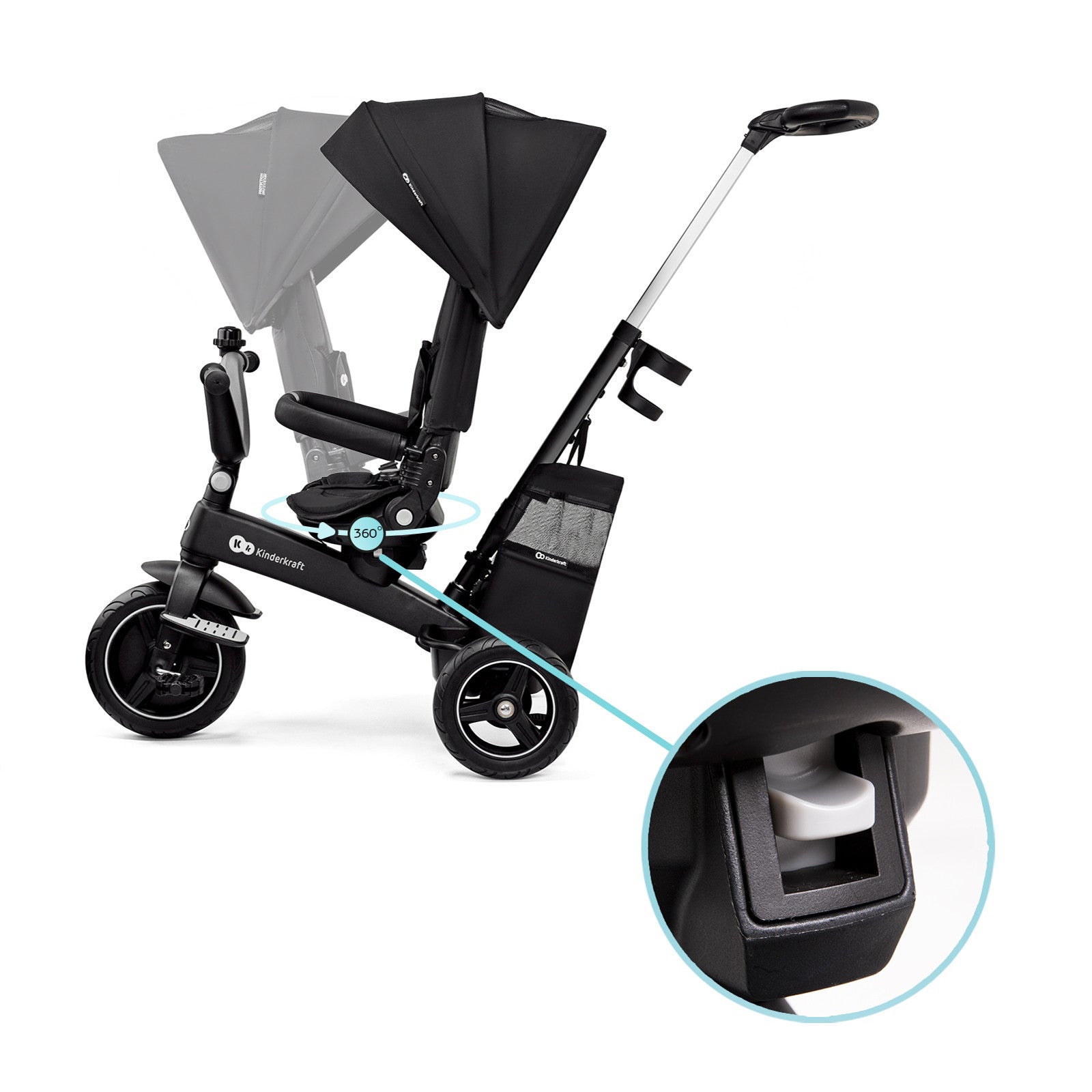 Триколка Kinderkraft Easytwist Черна --- BebeMama
