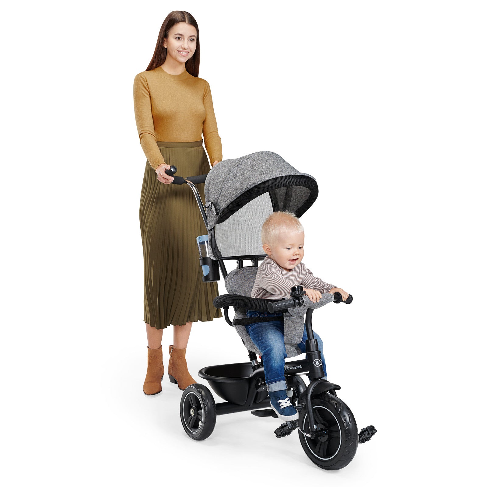 Триколка Kinderkraft Freeway Сив Меланж --- BebeMama