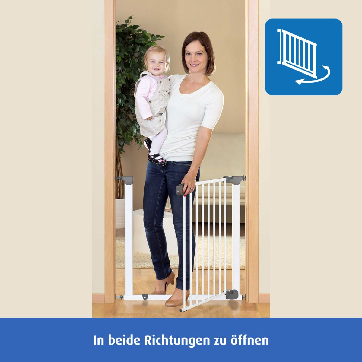 Универсална Преграда За Врата/Стълби Reer 46302 Флуорисцираща --- BebeMama