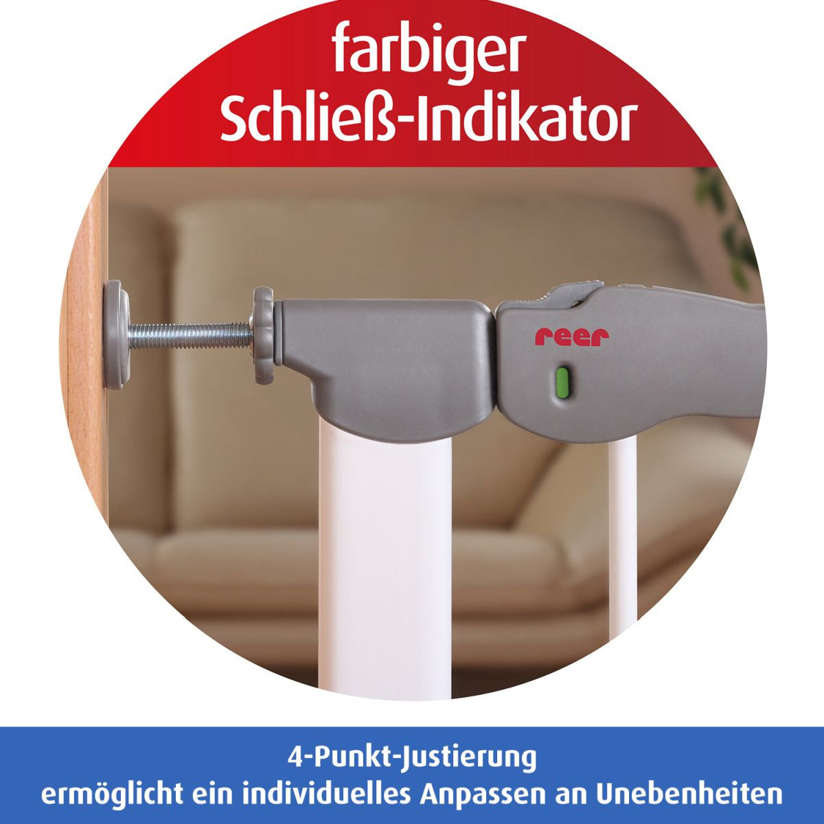 Универсална Преграда За Врата/Стълби Reer 46302 Флуорисцираща --- BebeMama