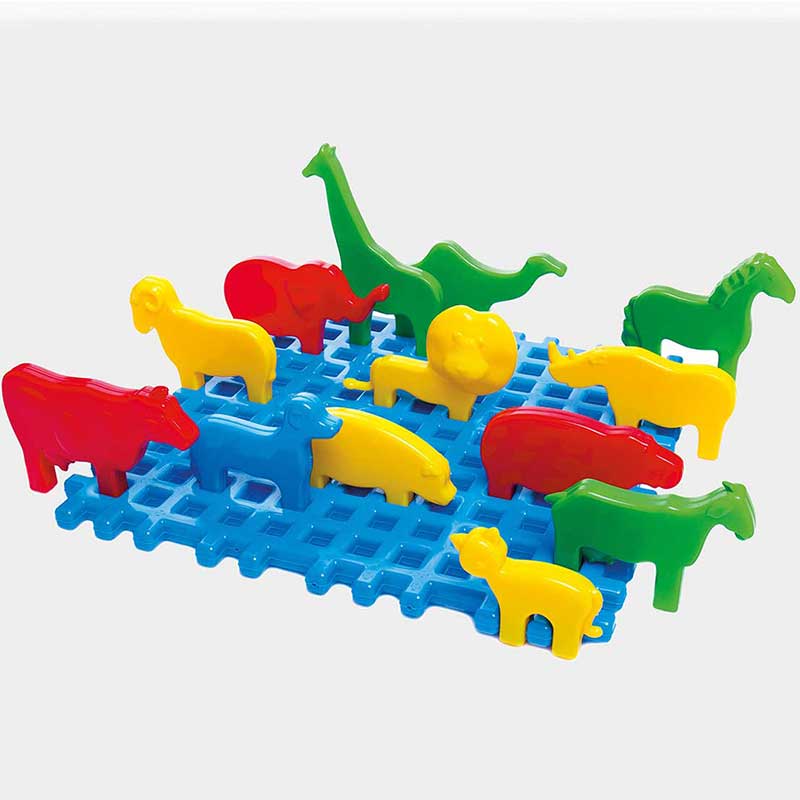 Вафлен Конструктор &Quot;Моят Мини Зоопарк&Quot; От 14 Части - Строители, Мозайки И Конструктори - Marioinex - BebeMama