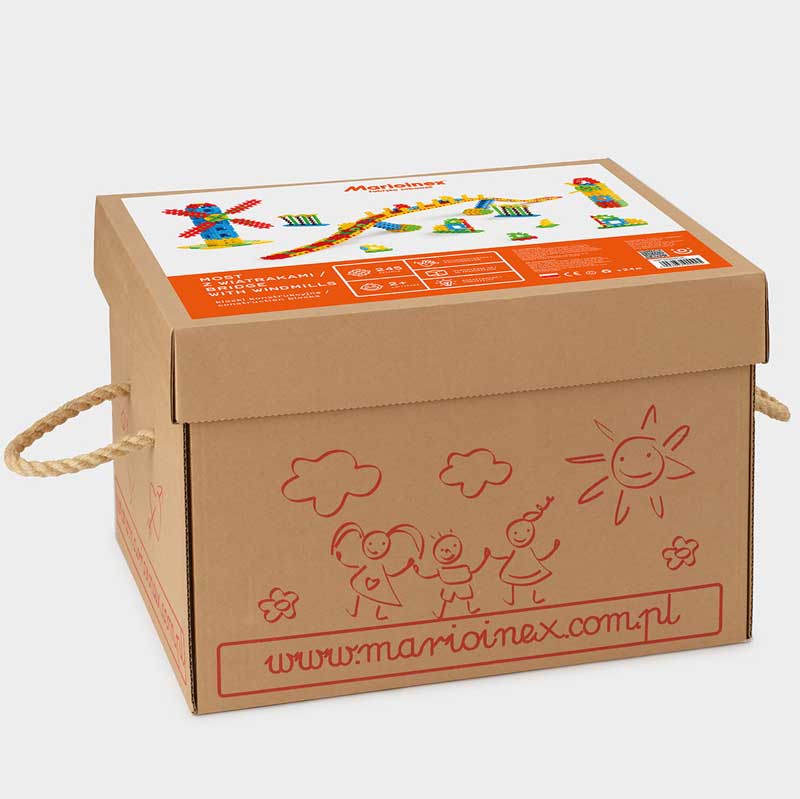 Вафлен Конструктор От 245 Части - Мост С Вятърници Мелници --- BebeMama