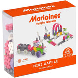 Вафлен Мини Конструктор От 140 Части, Розов - Строители, Мозайки И Конструктори - Marioinex - BebeMama