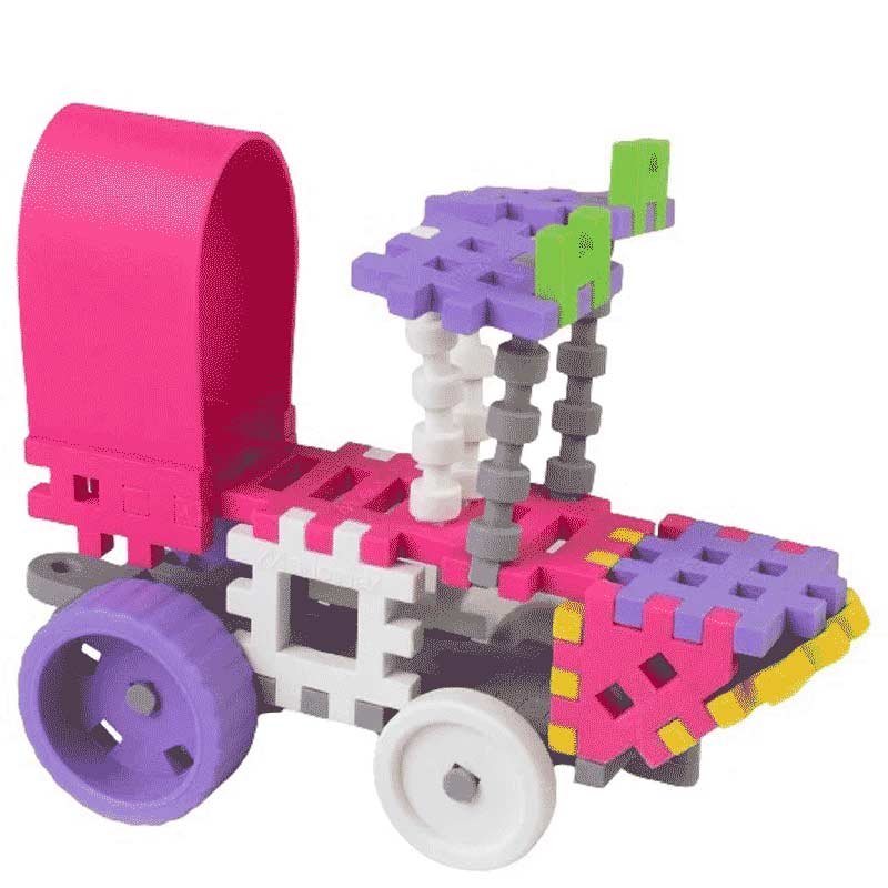 Вафлен Мини Конструктор От 140 Части, Розов --- BebeMama