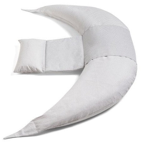 Възглавница за бременност и кърмене Nuvita DreamWizard 12в1, сив/бяло - Възглавници За Кърмене - Nuvita - BebeMama