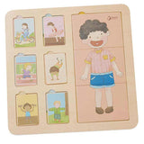 Забавен Дървен Пъзел С Фигурки На Деца - Занимателни Играчки - Classic World - BebeMama