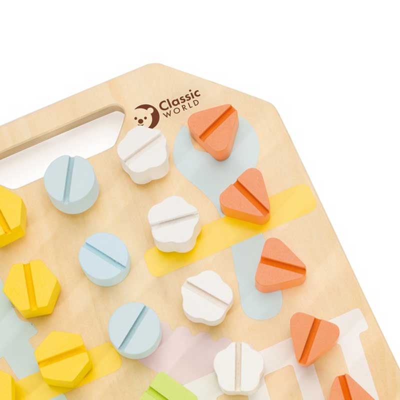 Забавна Дървена Дъска За Поставяне На Винтове С Аксесоари --- BebeMama