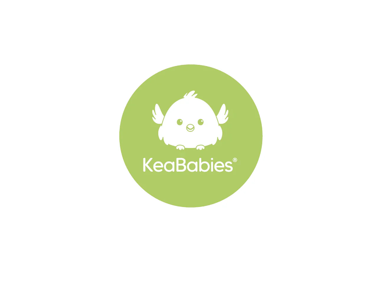 Лого на KeaBabies: Най-доброто за Вас и Вашето Бебе в зелена окръжност.